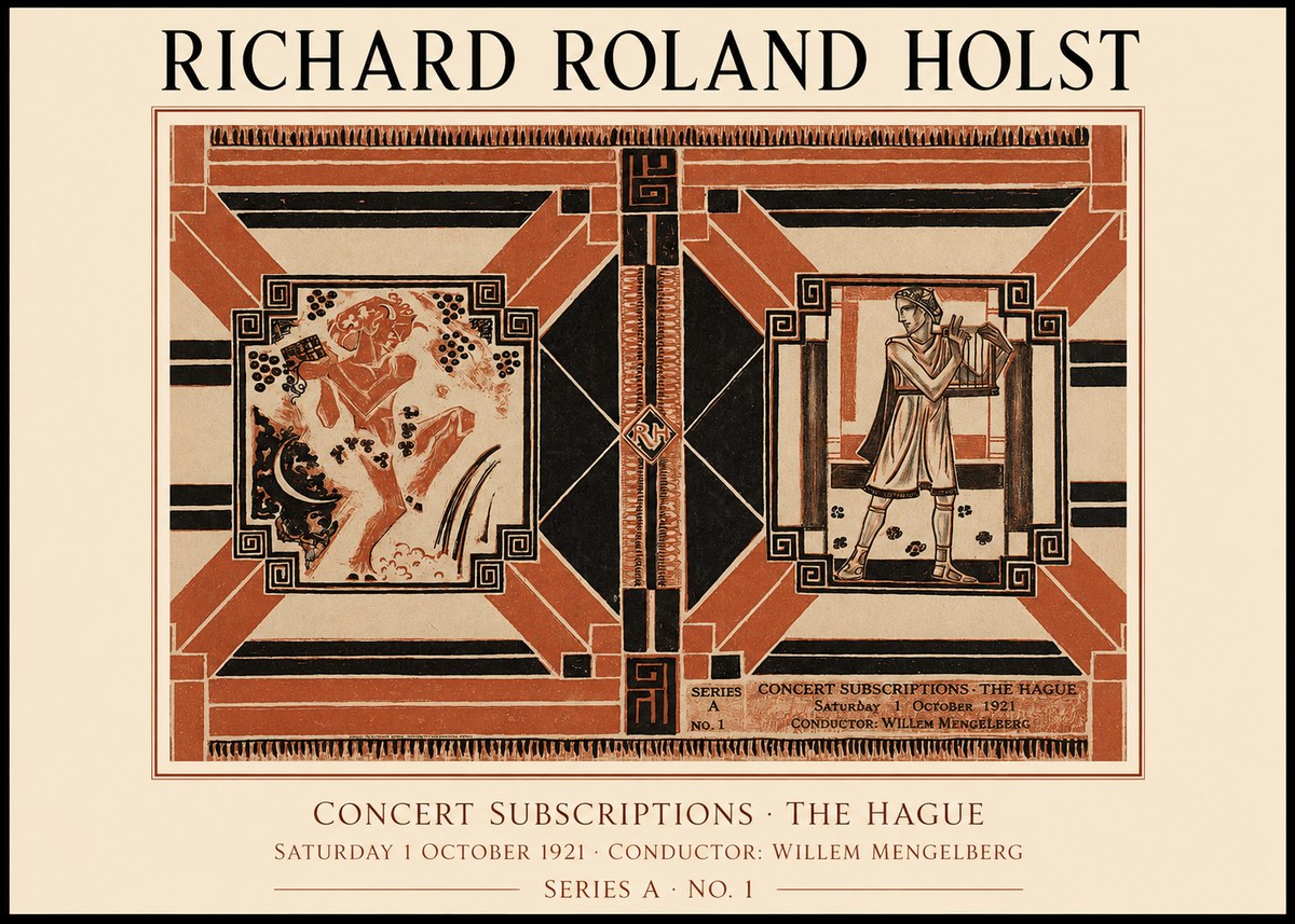 Richard Roland Holst Concert Subscriptions - the Hague No1 - Poster