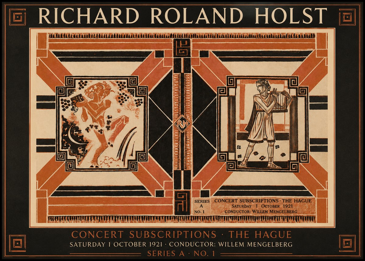 Richard Roland Holst Concert Subscriptions - the Hague No2 - Poster