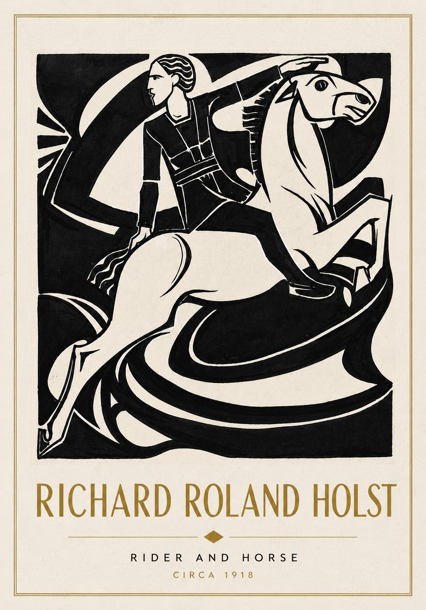 Richard Roland Holst Rider and Horse No6 - Poster