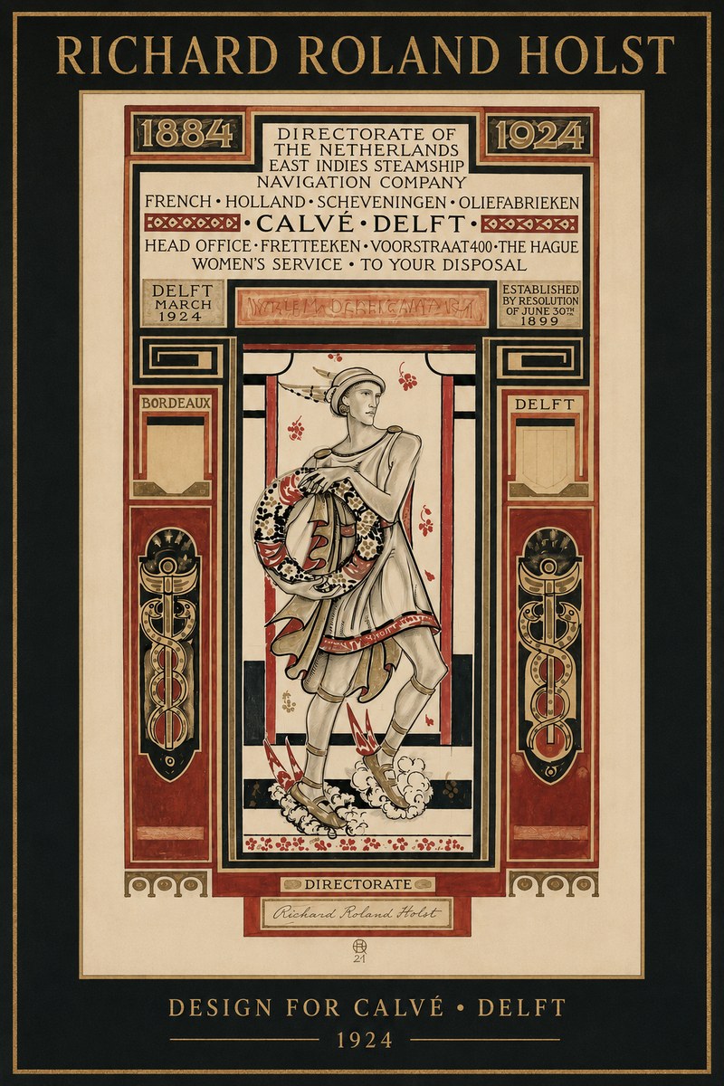 Richard Roland Holst Design for Calvé • Delft No2 - Poster