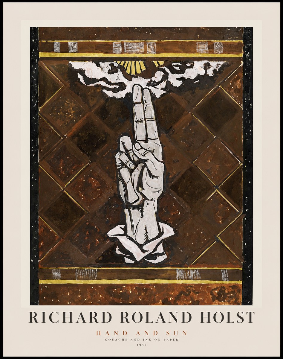 Richard Roland Holst Hand and Sun No1 - Poster