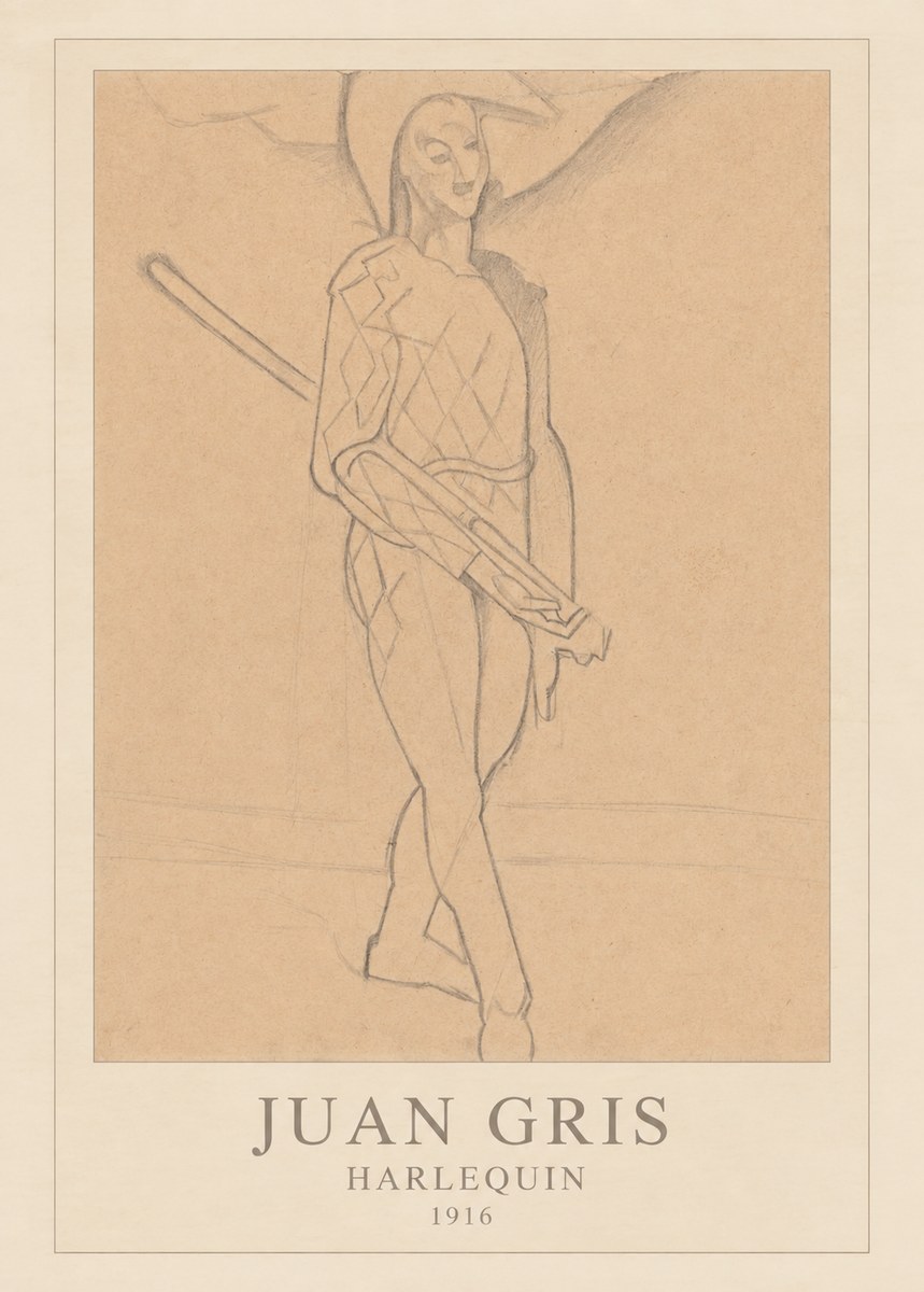 Juan Gris Harlequin No4 - Poster