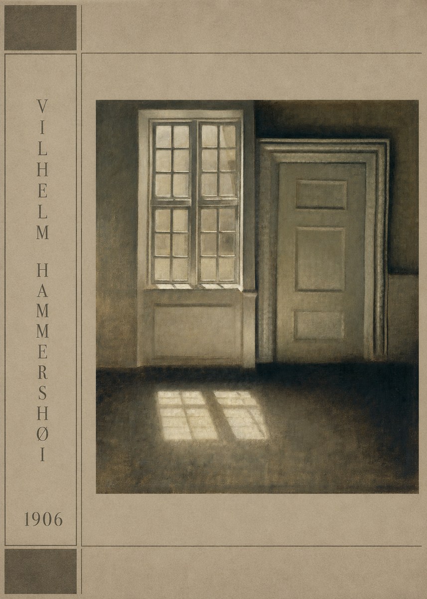 Vilhelm Hammershøi Interior. Sunlight on the Floor No2 - Poster