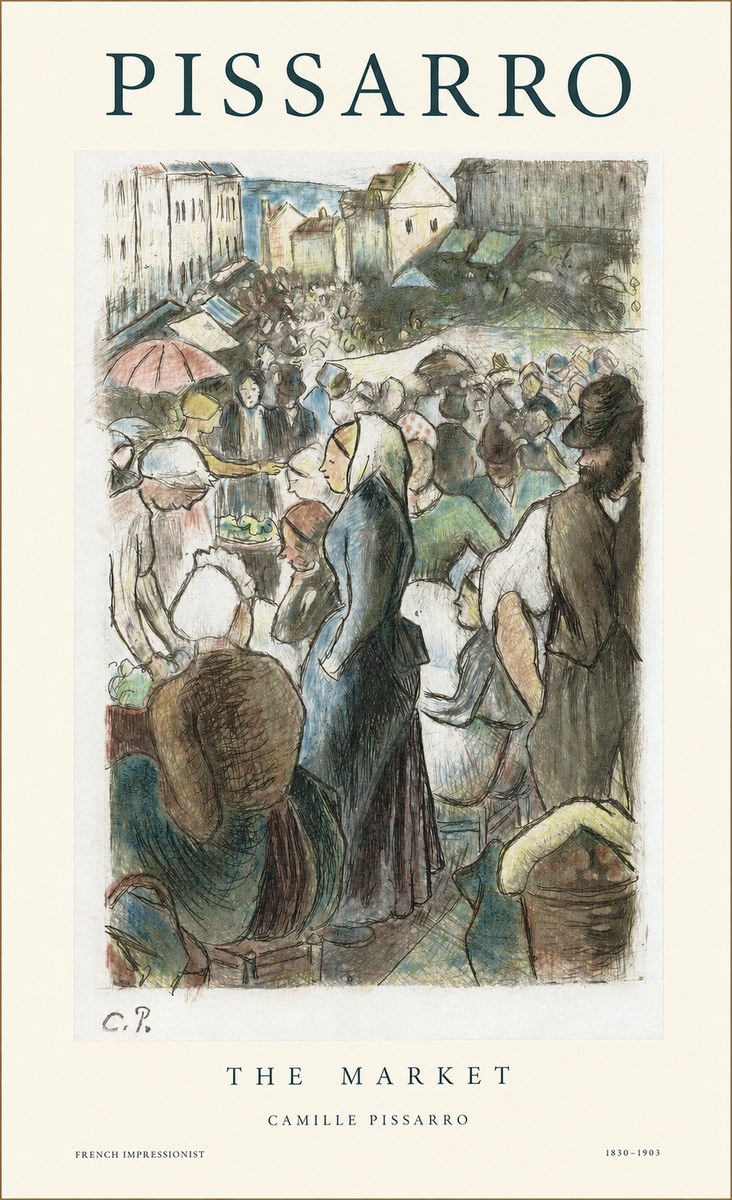 Pissarro The Market I No1 - Poster