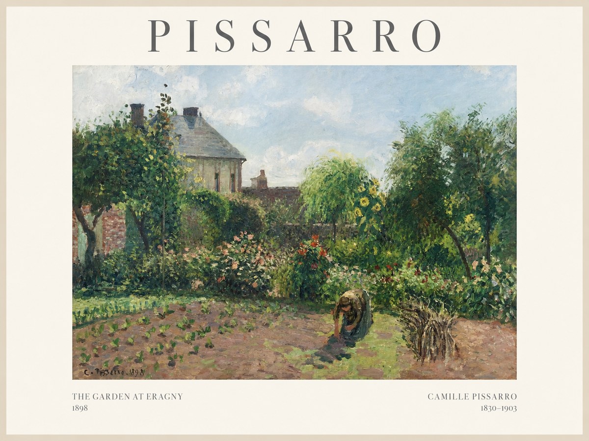 Pissarro The Garden at Eragny No1 - Poster