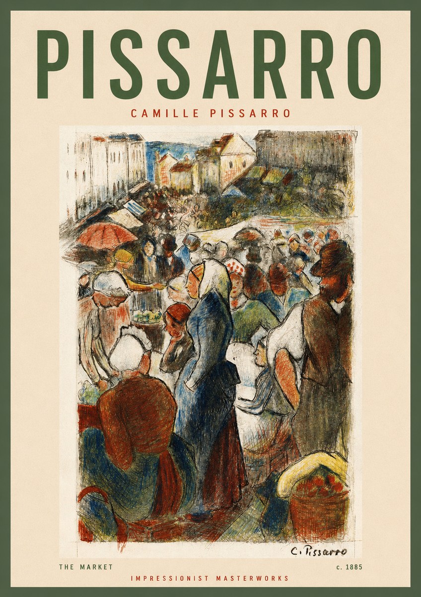 Pissarro The Market No2 - Poster