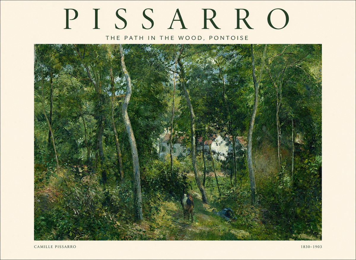 Pissarro The Path in the Wood, Pontoise No1 - Poster