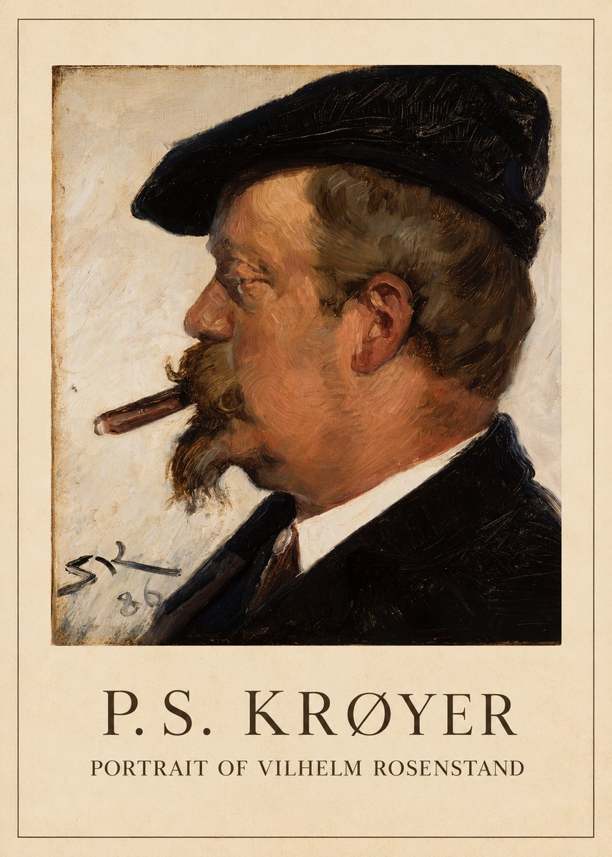 P.S. Krøyer Portrait of Vilhelm Rosenstand No1 - Poster