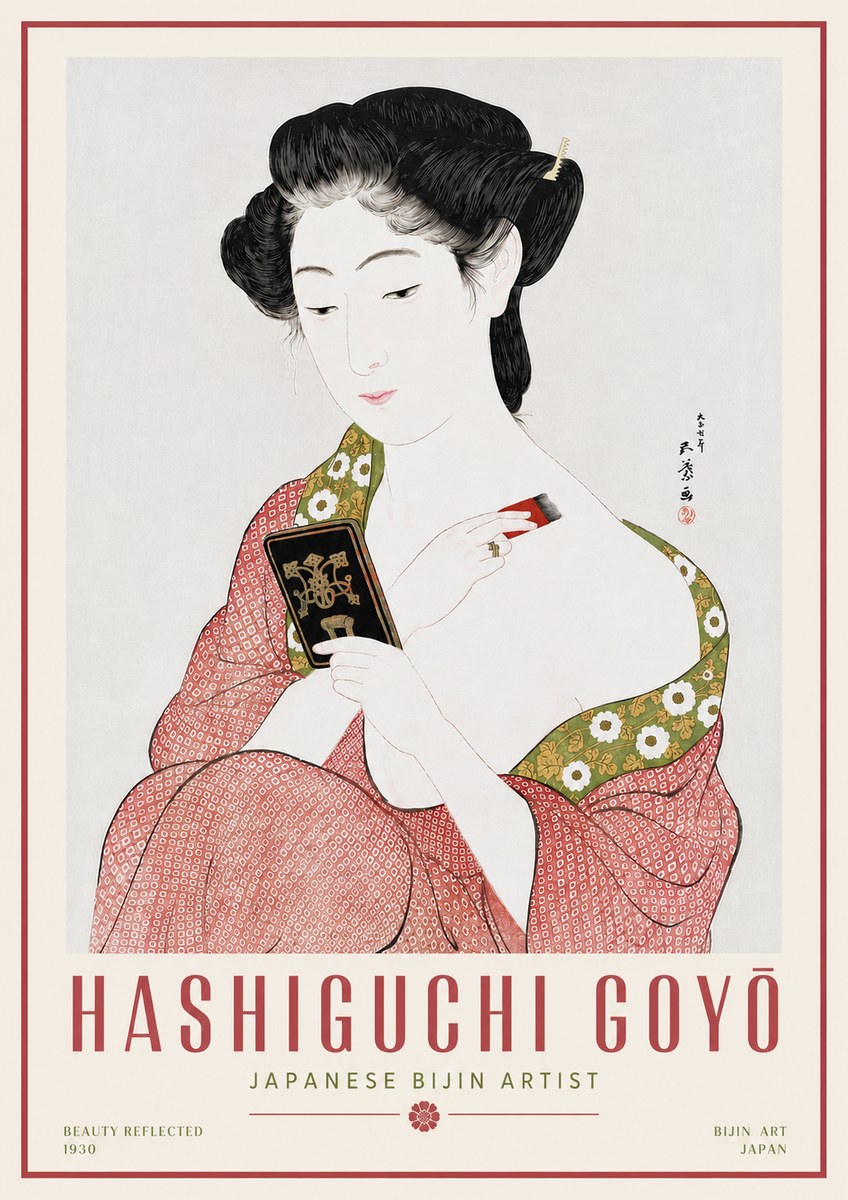 Hashiguchi Goyō Beauty Reflected No5 - Poster