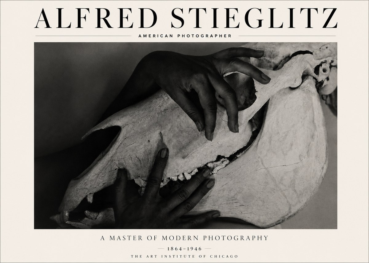 Alfred Stieglitz Georgia O'keeffe - Hands and Skull No3 - Poster