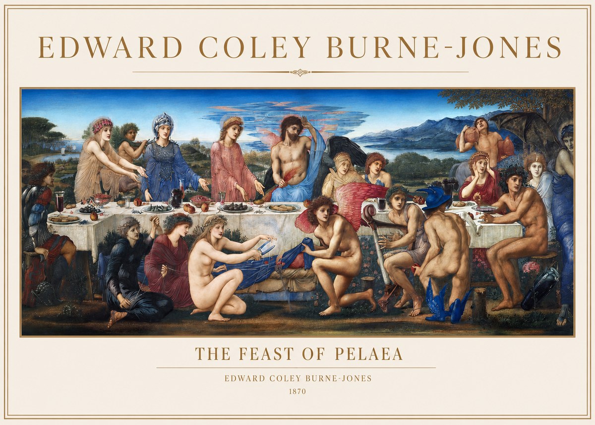 Edward Burne-Jones The Feast of Pelaea No1 - Poster