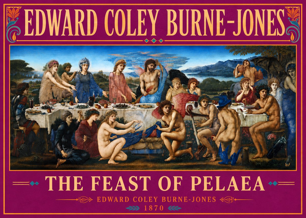 Edward Burne-Jones The Feast of Pelaea No5 - Poster