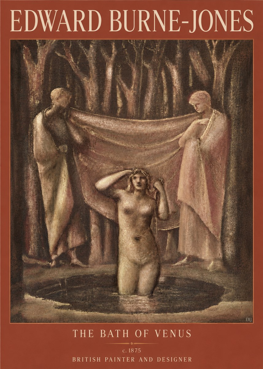 Edward Burne-Jones The Bath of Venus No4 - Poster