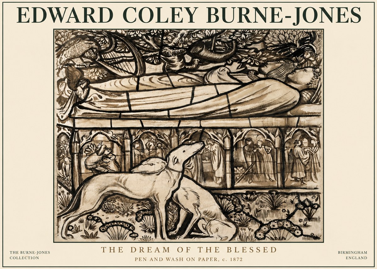 Edward Burne-Jones The Dream of the Blessed No3 - Poster