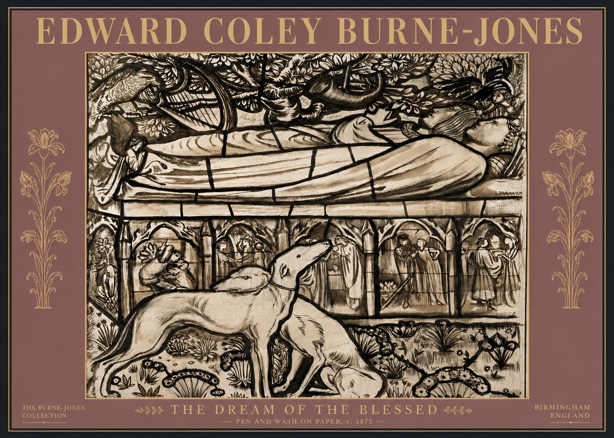Edward Burne-Jones The Dream of the Blessed No6 - Poster