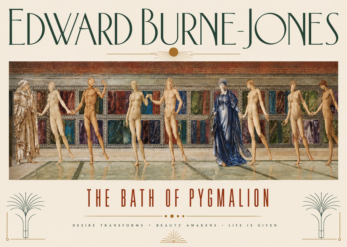 Edward Burne-Jones The Bath of Pygmalion No3 - Poster