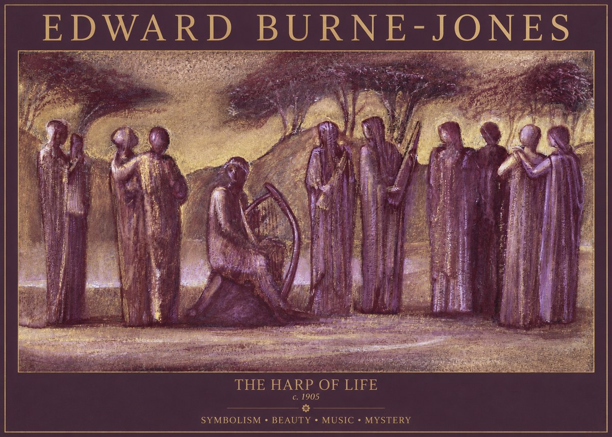 Edward Burne-Jones The Harp of Life No1 - Poster