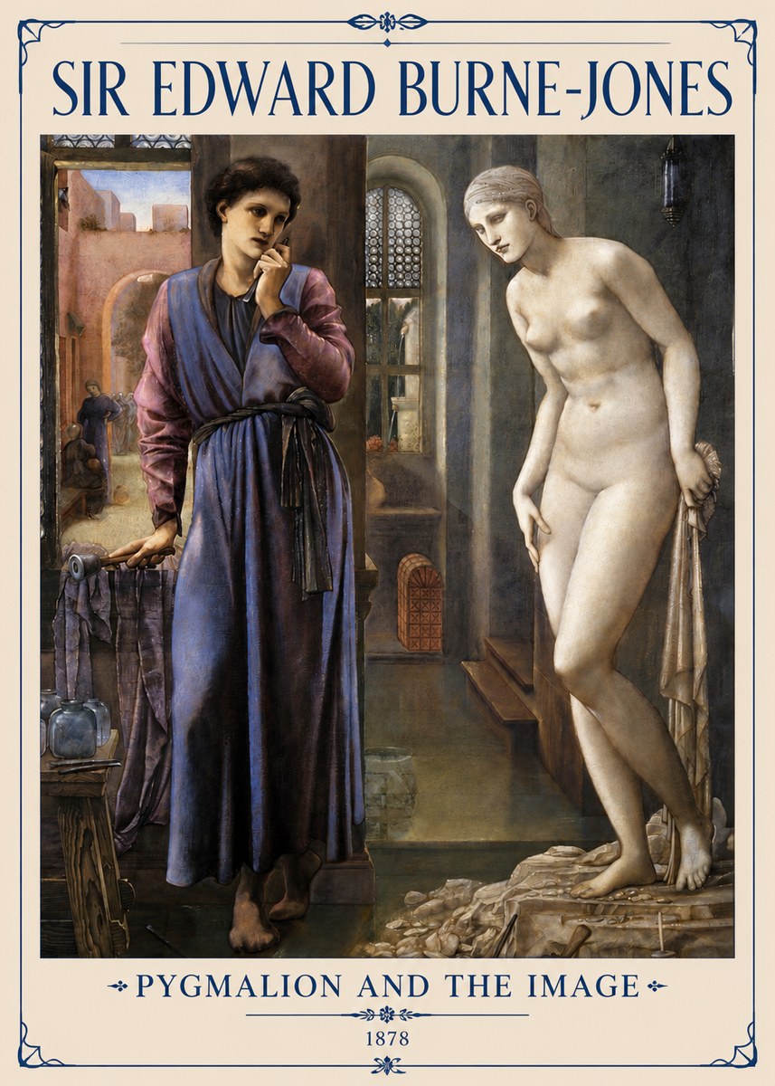 Edward Burne-Jones Pygmalion and the Image No6 - Poster