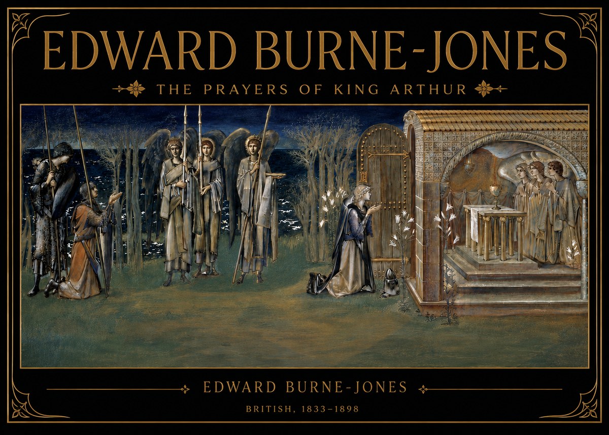Edward Burne-Jones The Prayers of King Arthur No3 - Poster