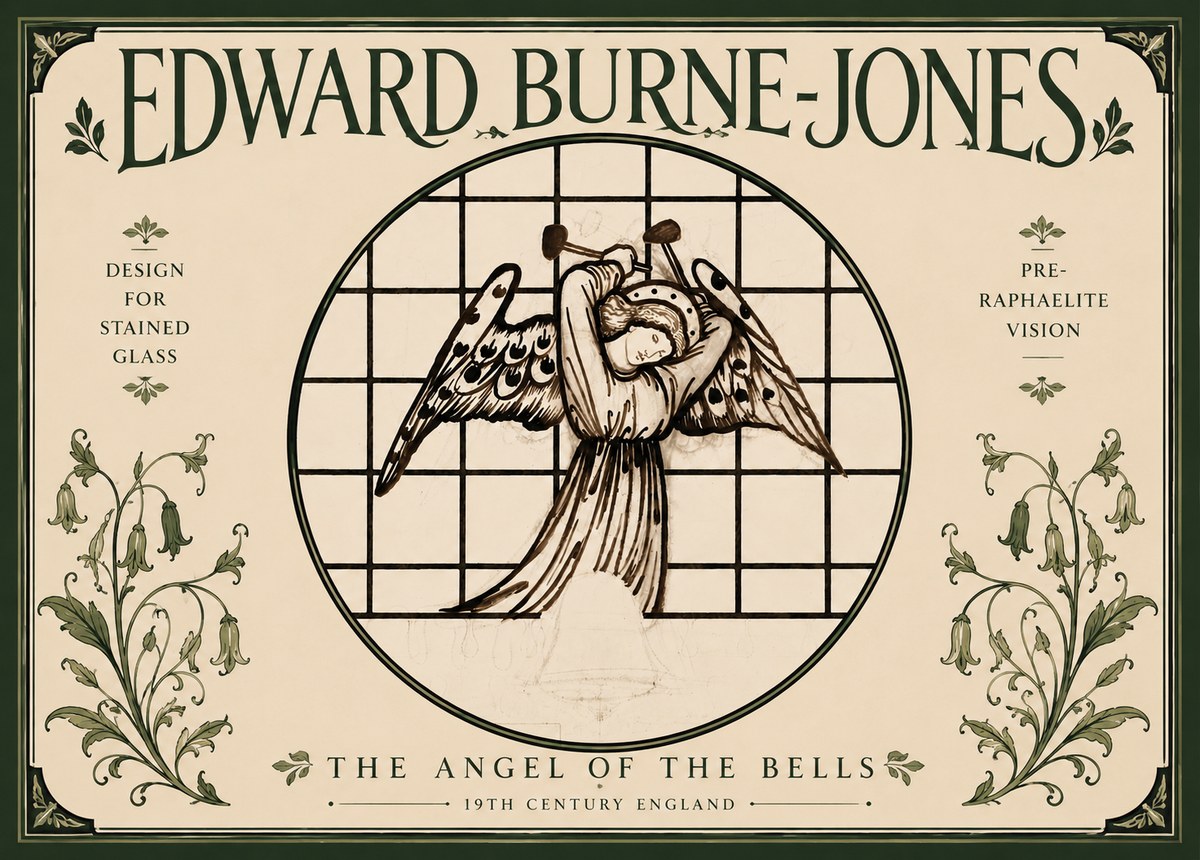 Edward Burne-Jones The Angel of the Bells No5 - Poster