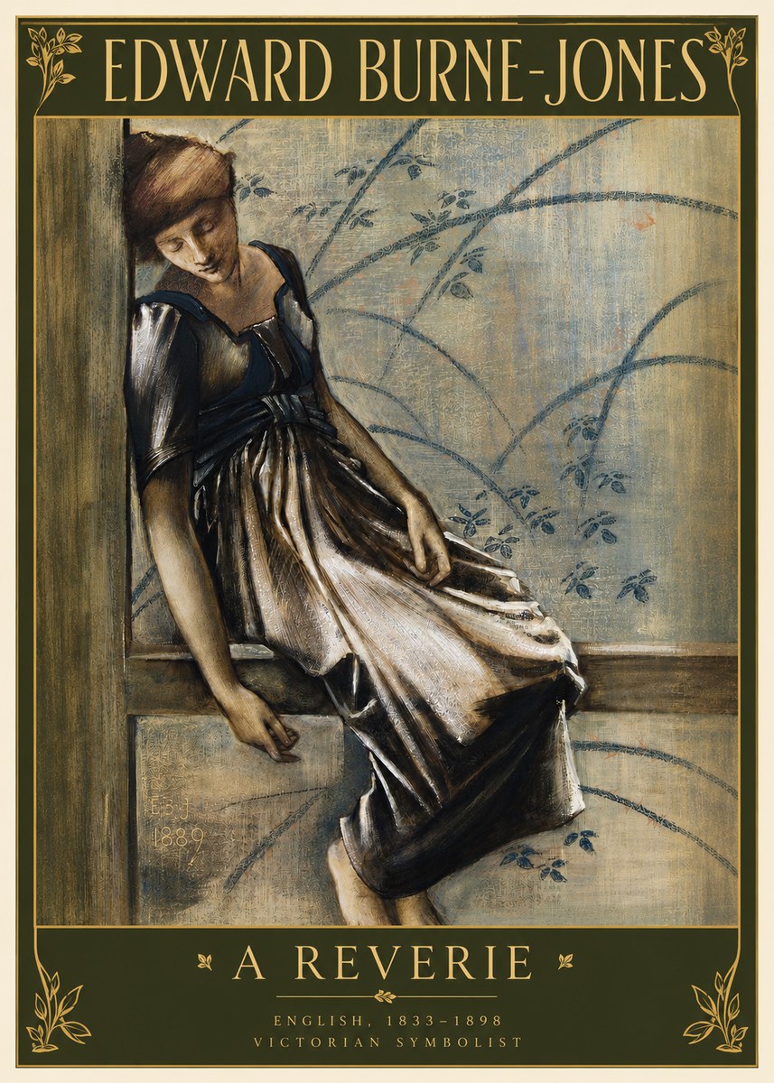 Edward Burne-Jones A Reverie No3 - Poster