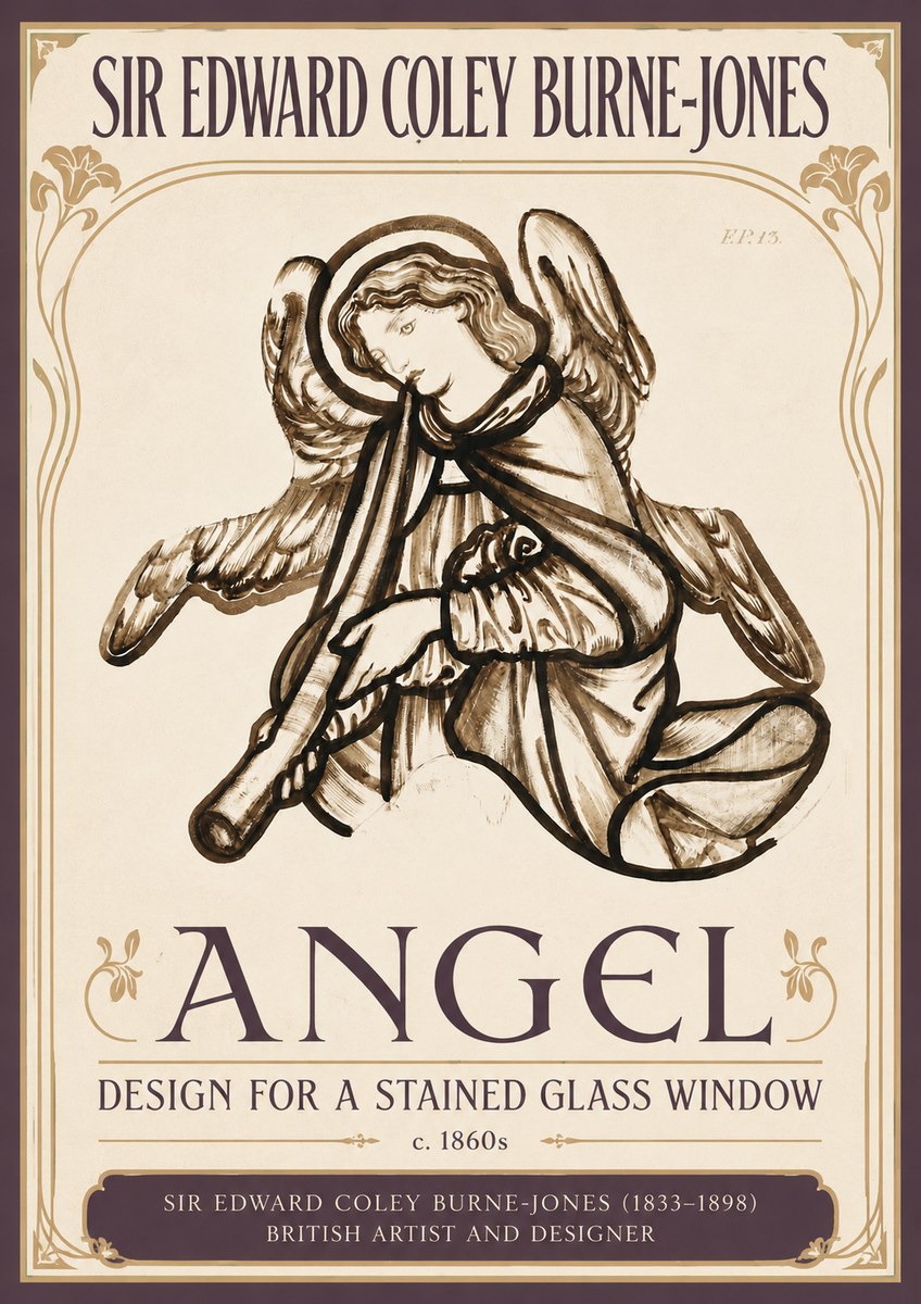 Edward Burne-Jones Angel No4 - Poster