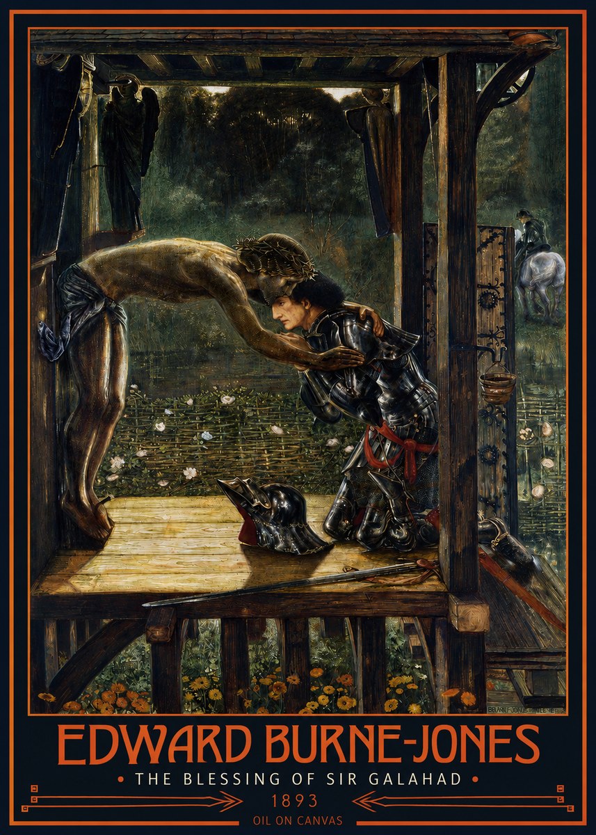Edward Burne-Jones The Blessing of Sir Galahad No2 - Poster