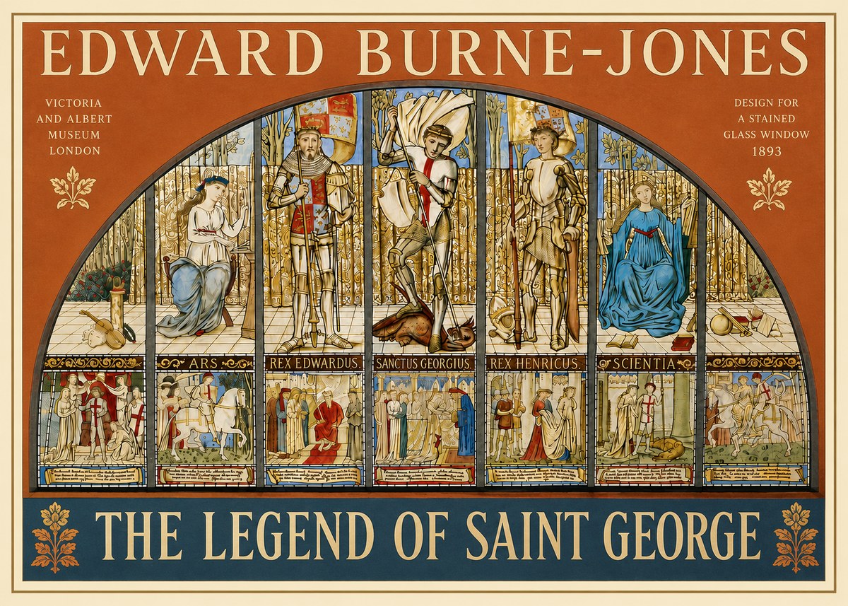 Edward Burne-Jones The Legend of Saint George No4 - Poster