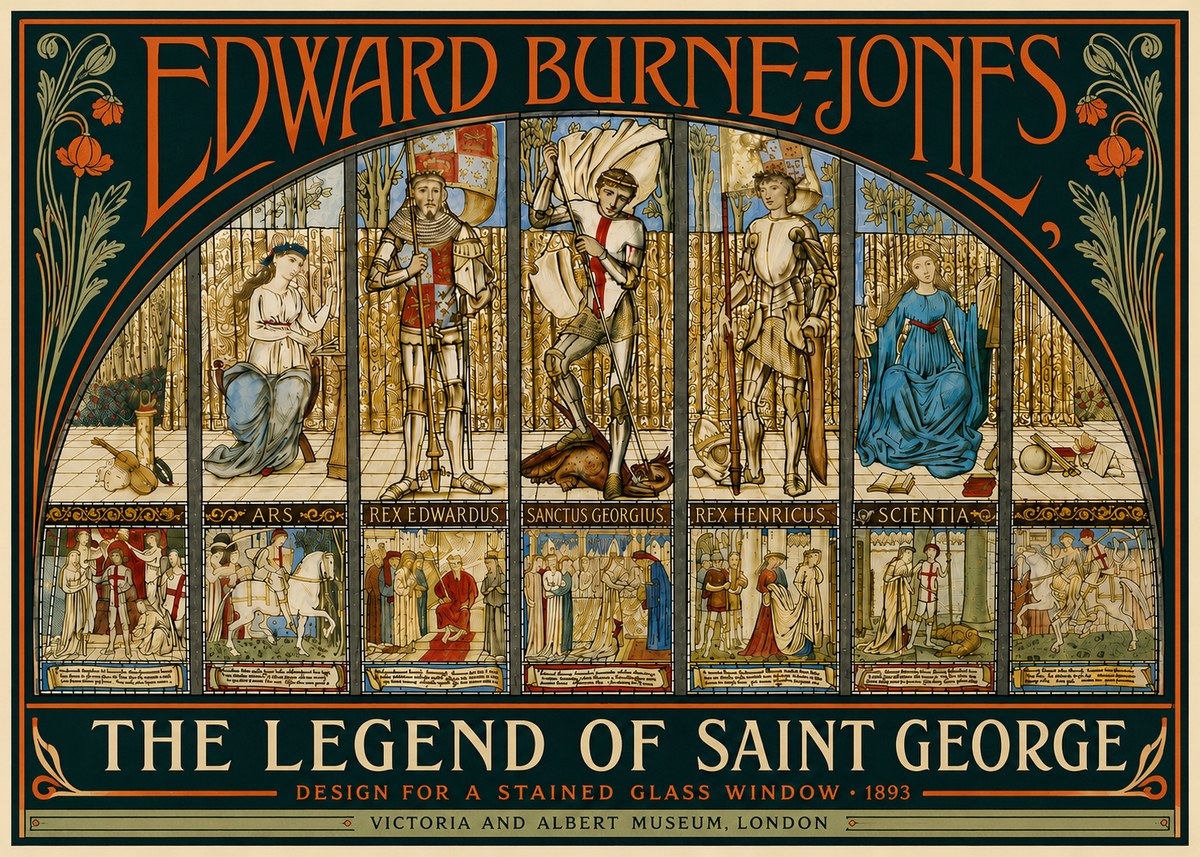 Edward Burne-Jones The Legend of Saint George No5 - Poster
