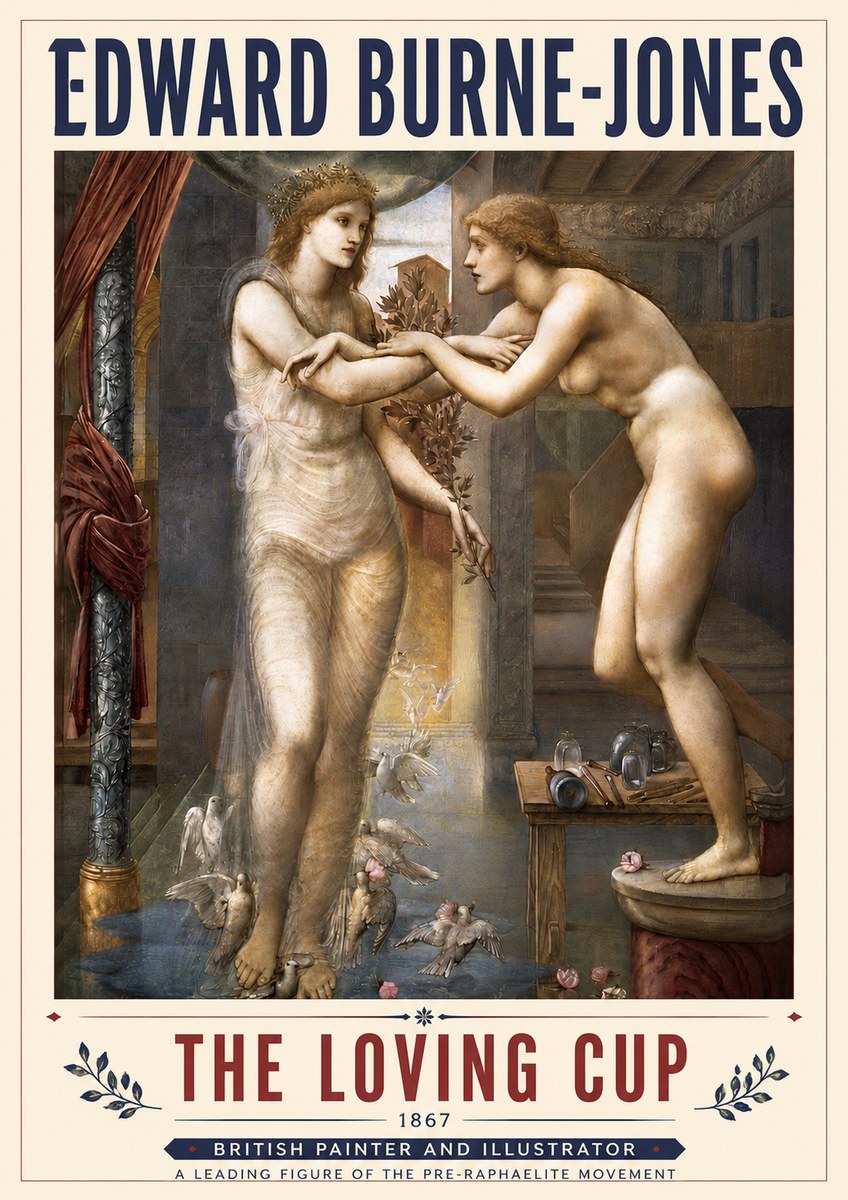Edward Burne-Jones The Loving Cup No4 - Poster
