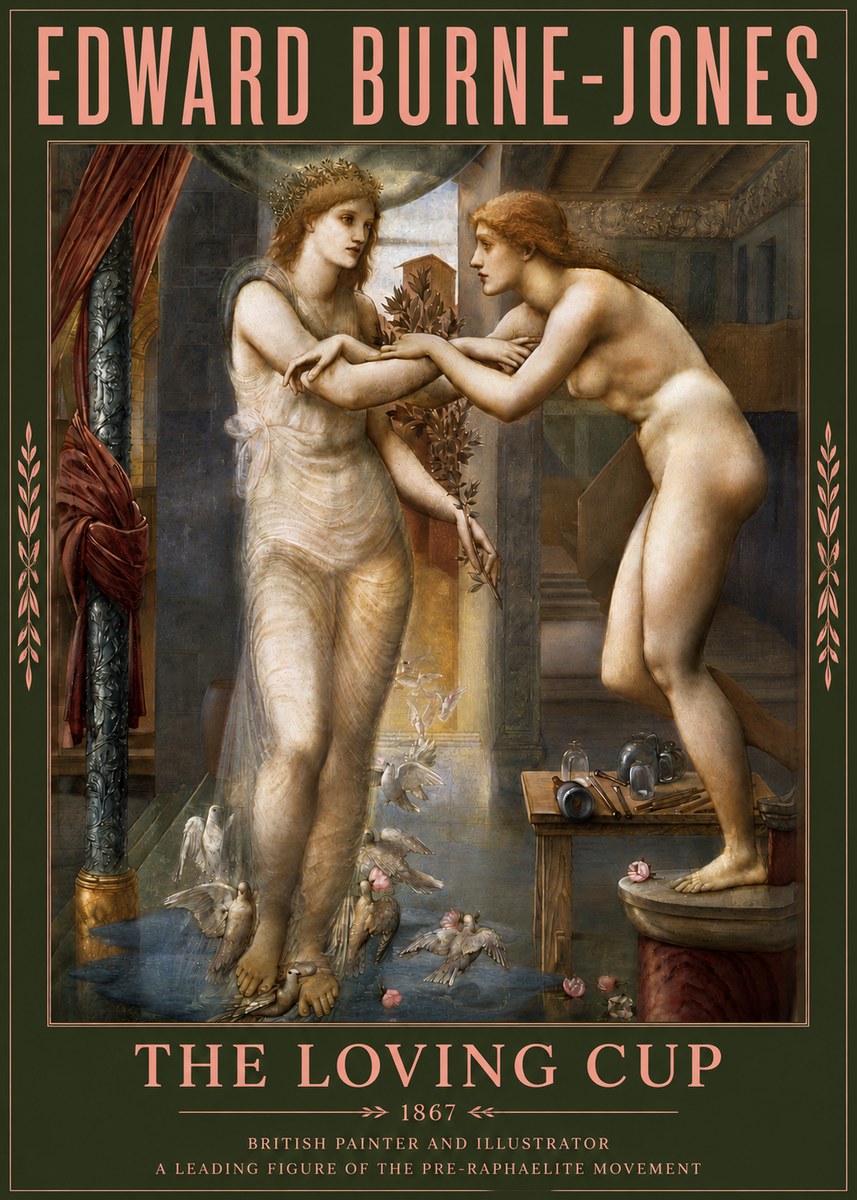 Edward Burne-Jones The Loving Cup No6 - Poster