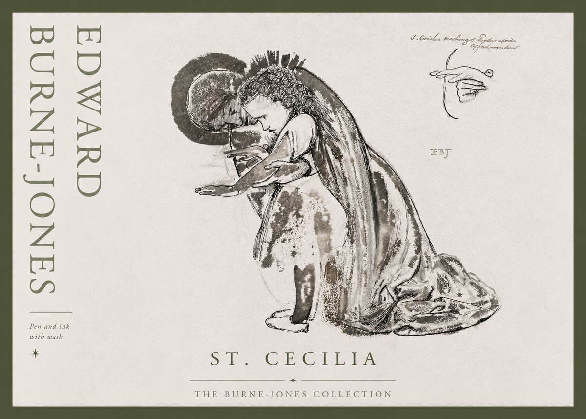 Edward Burne-Jones St. Cecilia No3 - Poster