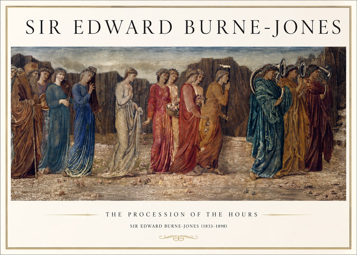 Edward Burne-Jones The Procession of the Hours No1 - Poster