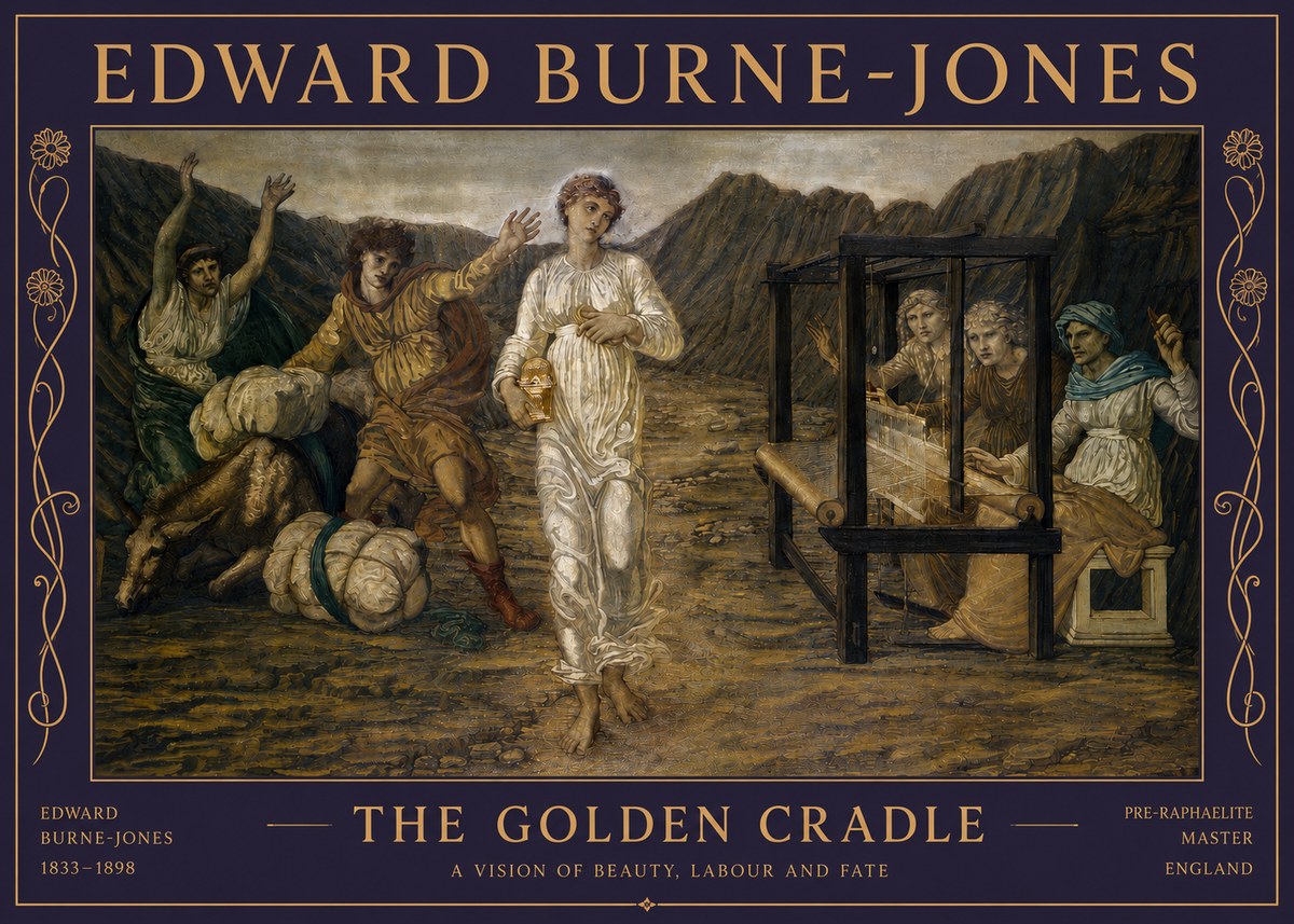Edward Burne-Jones The Golden Cradle No3 - Poster