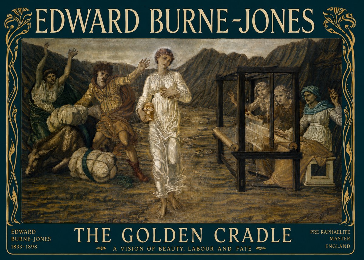 Edward Burne-Jones The Golden Cradle No4 - Poster