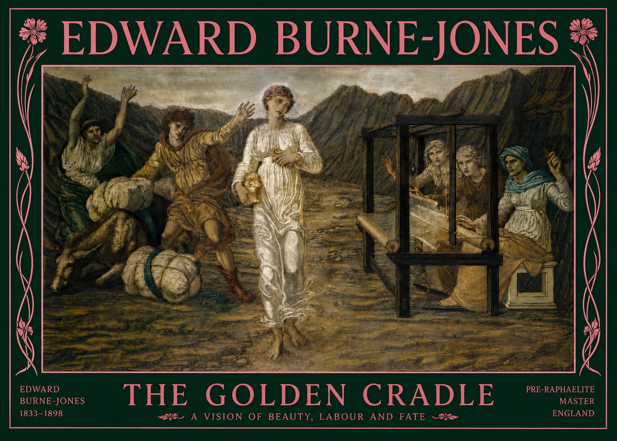 Edward Burne-Jones The Golden Cradle No5 - Poster