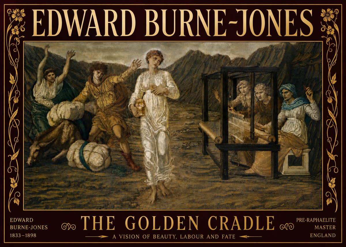 Edward Burne-Jones The Golden Cradle No6 - Poster
