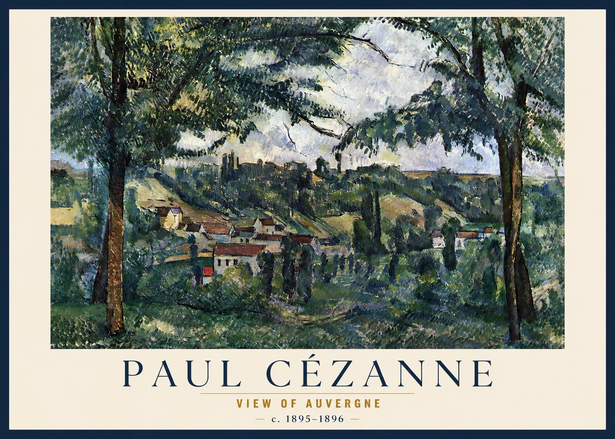 Paul Cézanne View of Auvergne No3 - Poster