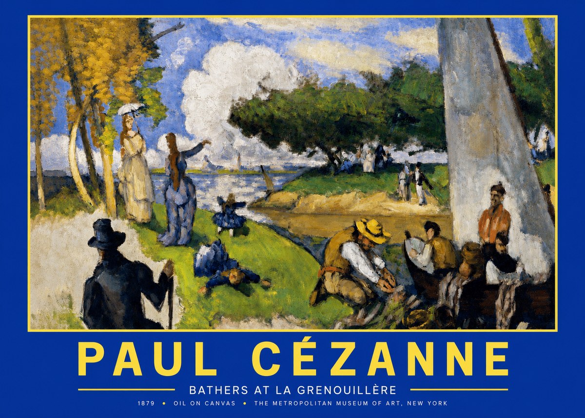 Paul Cézanne Bathers at La Grenouillère No2 - Poster