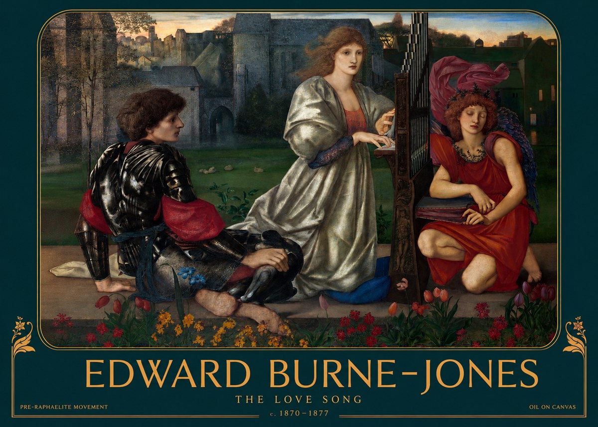 Edward Burne-Jones The Love Song No2 - Poster