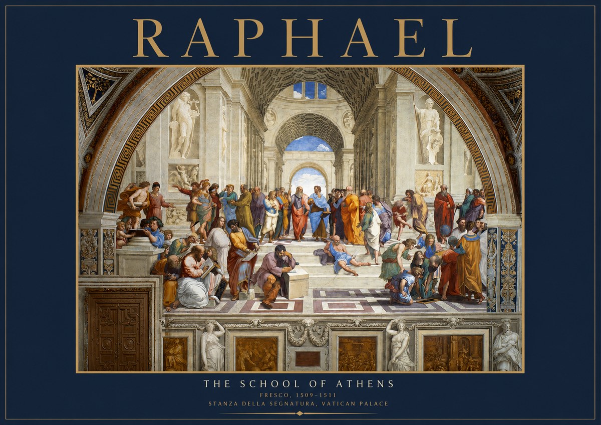 Raphael The School of Athens No2 - Poster
