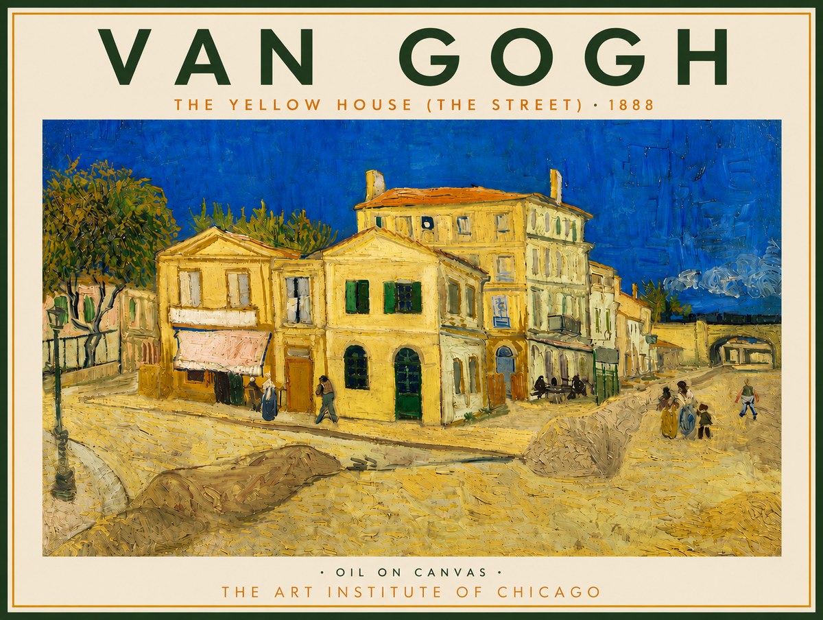 Van Gogh The Yellow House (the Street) No4 - Poster