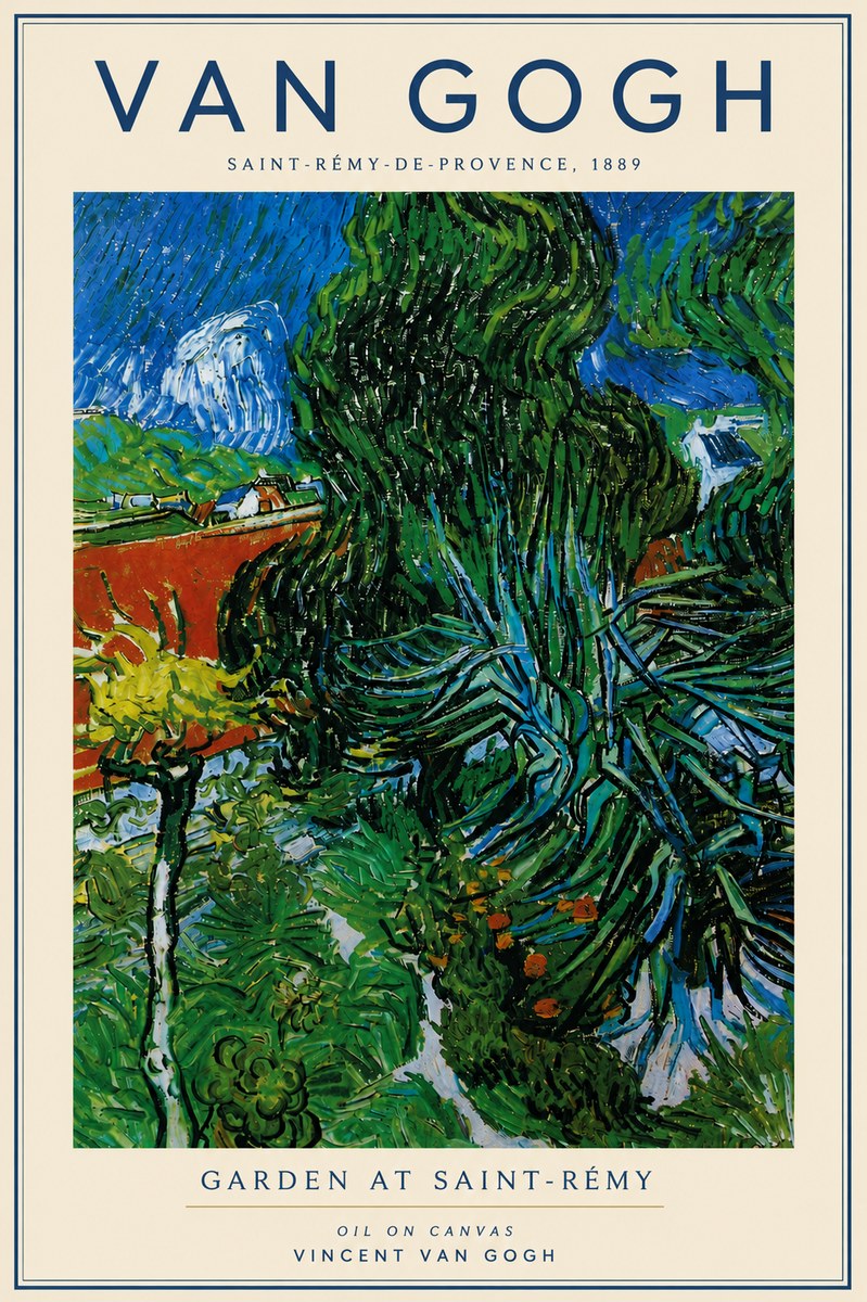 Van Gogh Garden at Saint-rémy No4 - Poster