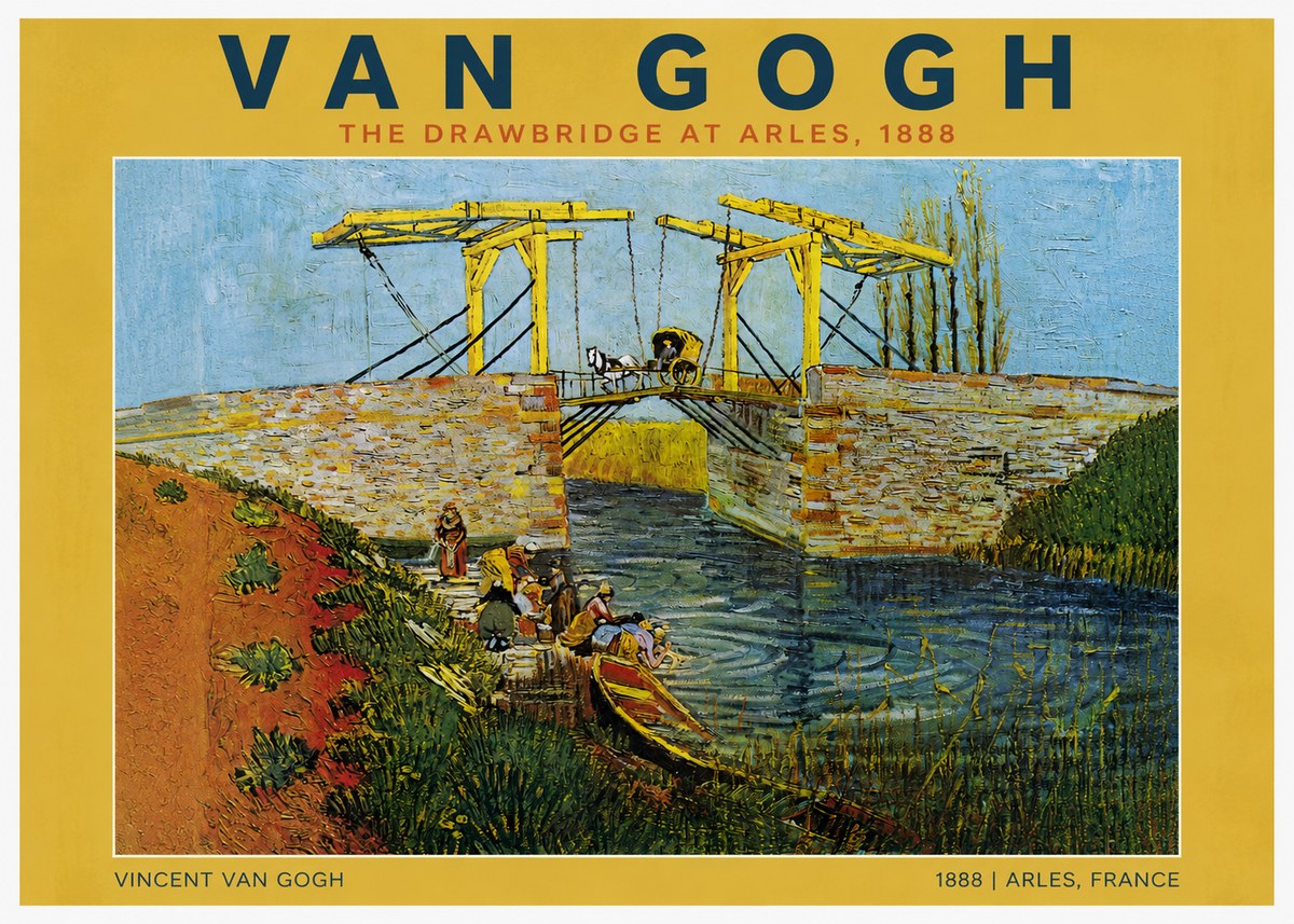 Van Gogh The Drawbridge at Arles III No2 - Poster