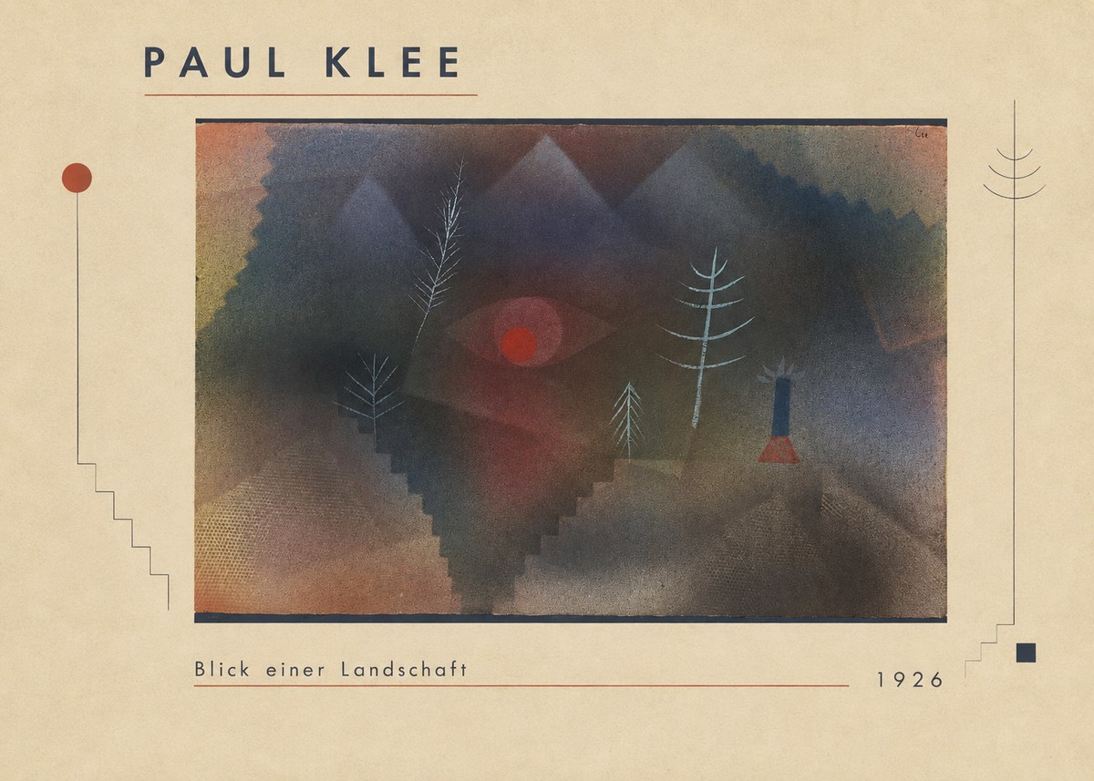 Paul Klee Blick Einer Landschaft No1 - Poster