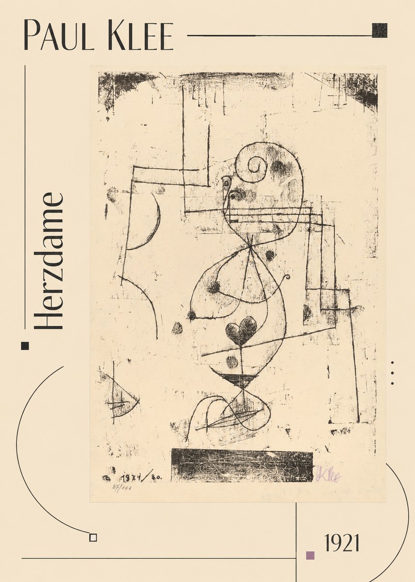 Paul Klee Herzdame No6 - Poster