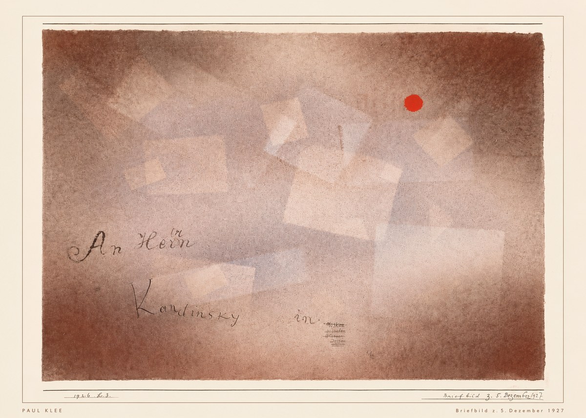 Paul Klee Briefbild Z. 5. Dezember 1927 No5 - Poster