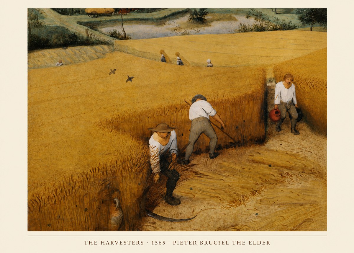 Pieter Bruegel The Harvesters IV No4 - Poster