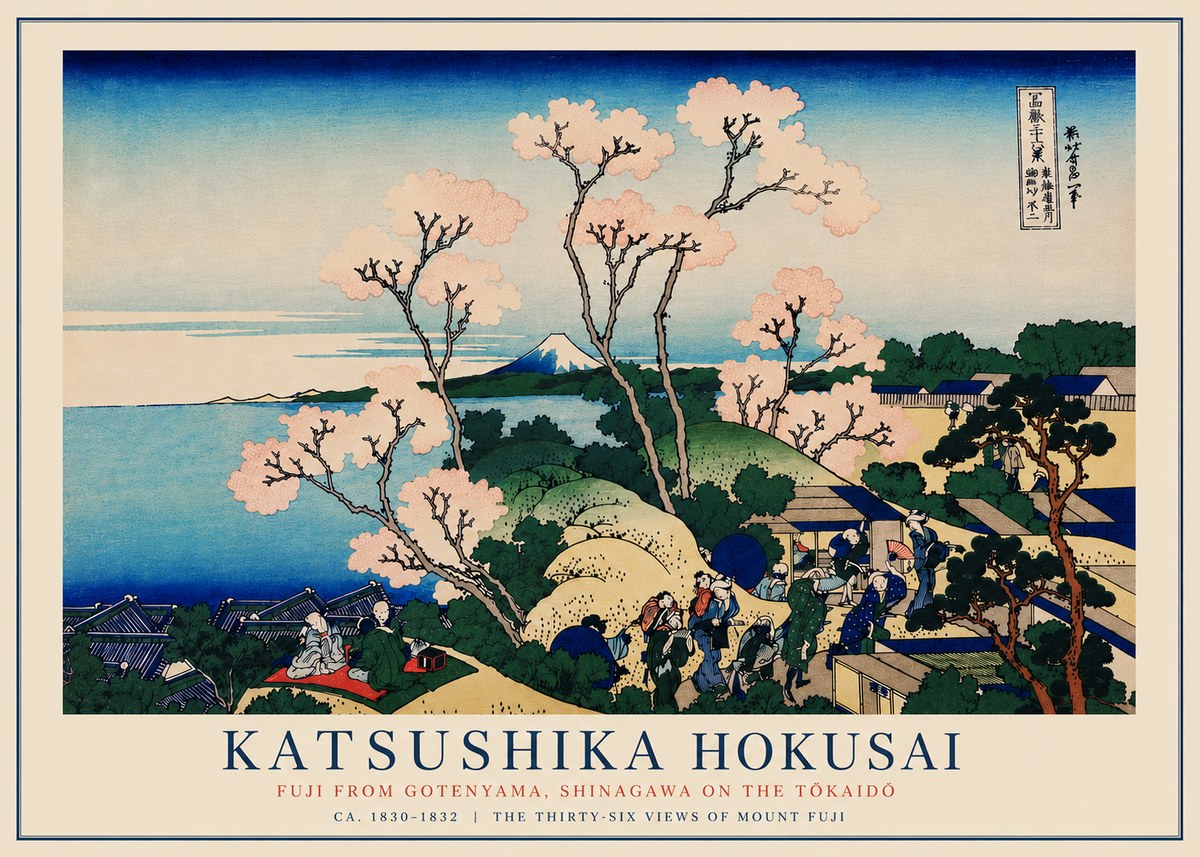 Katsushika Hokusai Fuji from Gotenyama, Shinagawa on the Tōkaidō No5 - Poster