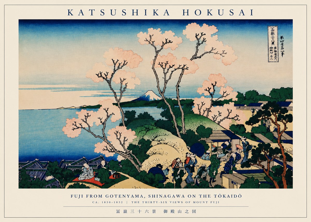 Katsushika Hokusai Fuji from Gotenyama, Shinagawa on the Tōkaidō No6 - Poster